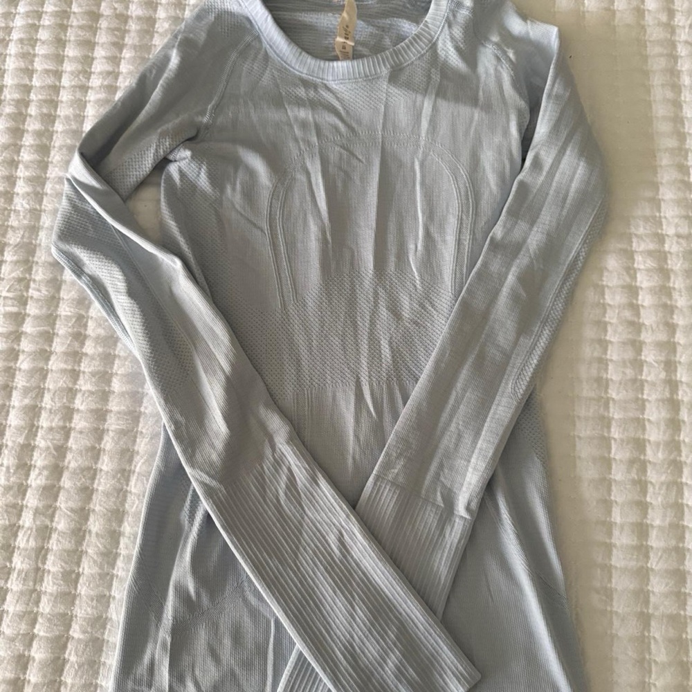 Lululemon Athletica Gray Long Sleeve Ribbed Bodysuit